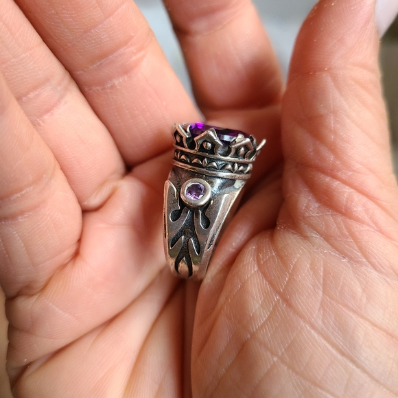 King baby studio crown ring sz 7 purple - Picture 3 of 5